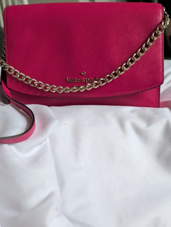 kate spade Handbags - kate spade Magenta Pink Leather Crossbody with Gold Chain
